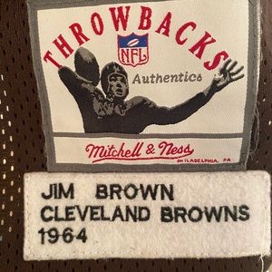 Mitchell & Ness jim brown throwback jersey mens size 60